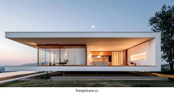 Modern Minimalist House With Large Windows