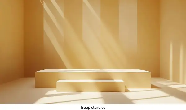 Beige Display Podium Minimalist Abstract Background