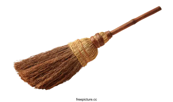 [Transparent Background PNG]Traditional Handmade Natural Broomstick