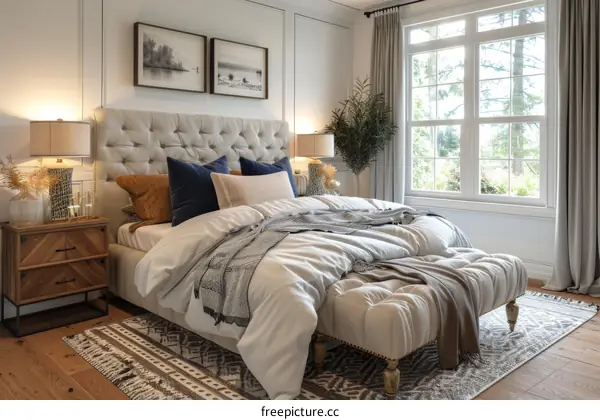 Cozy Farmhouse Bedroom Interior Design