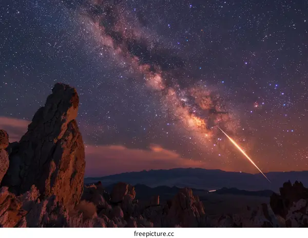 Stunning Night Sky Over Alabama Hills