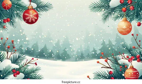 Christmas Wonderland in Snowy Winter