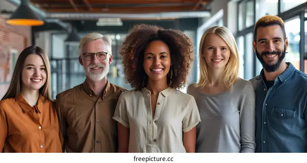 portrait of a diverse group of people