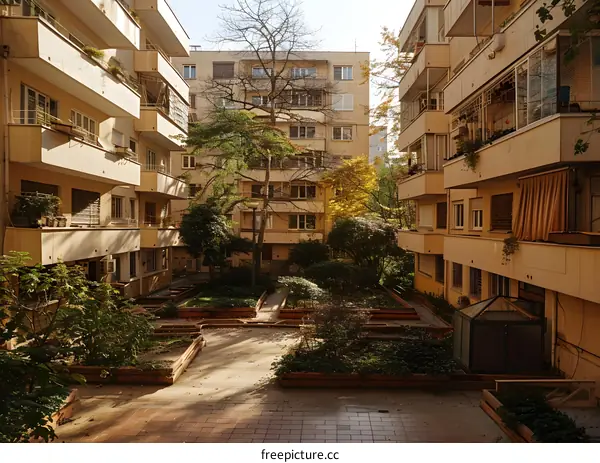 Residential courtyard garden