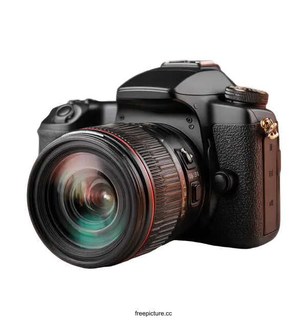 [Transparent Background PNG]Modern DSLR Camera Close-up Photography