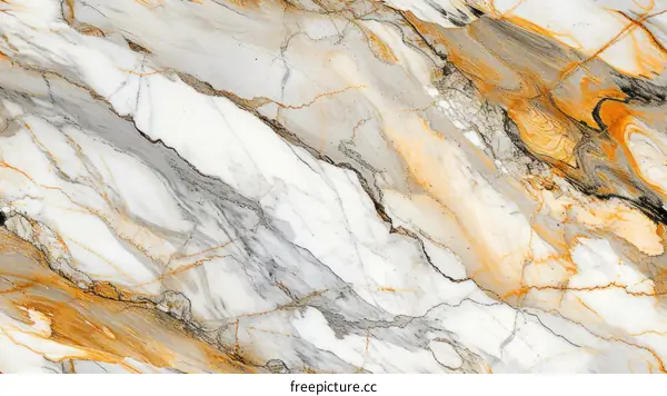 Golden and white marble texture background