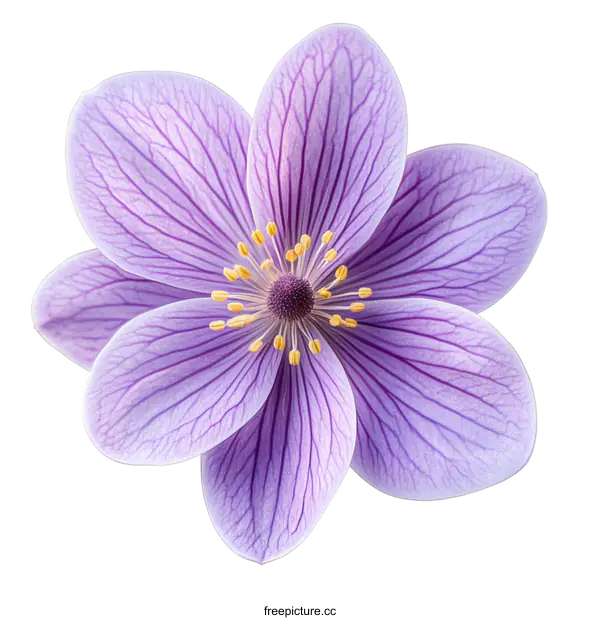 [Transparent Background PNG]Closeup of a Beautiful Violet Flower