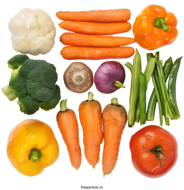 [Transparent Background PNG]Fresh Vegetables Collection for Healthy Lifestyle