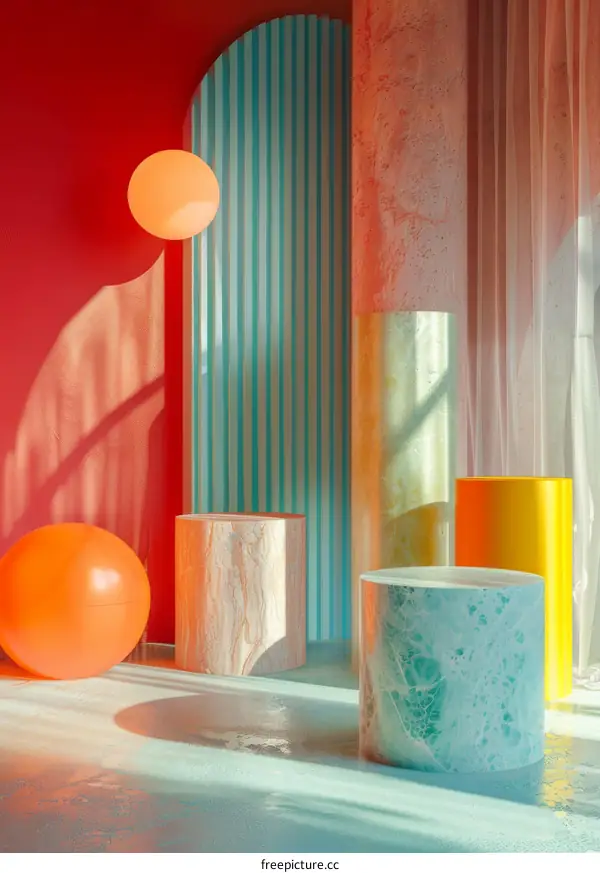 Colorful Geometric Display Design