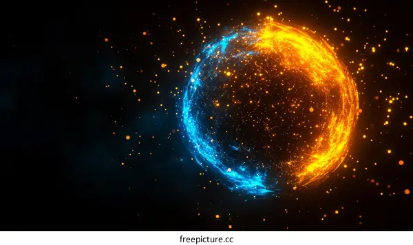 Abstract Sphere of Intertwined Energy