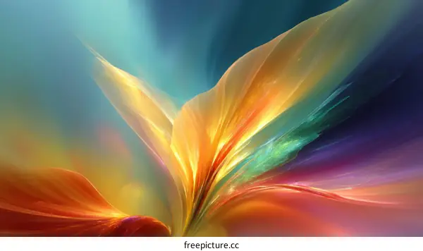 Abstract Colorful Floral Design