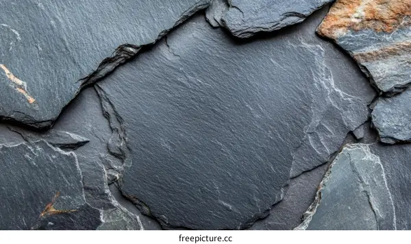 Dark Gray Stone Tiles Texture Background