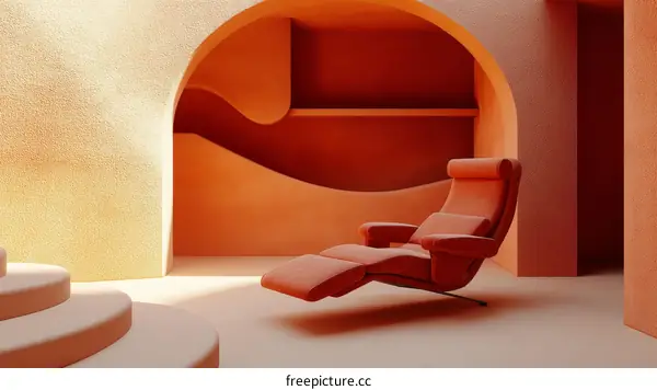 Modern Lounge Chair in a Minimalist Interior Design