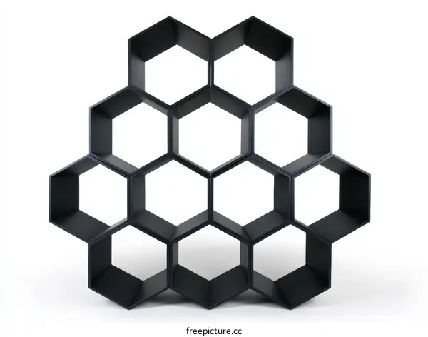Modern Geometric Hexagonal Shelving Design