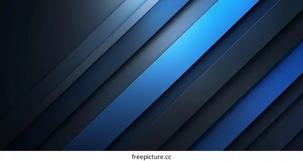 Diagonal Blue and Black Metal Stripes Background