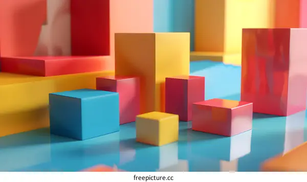 Colorful Abstract Geometric Shapes Background