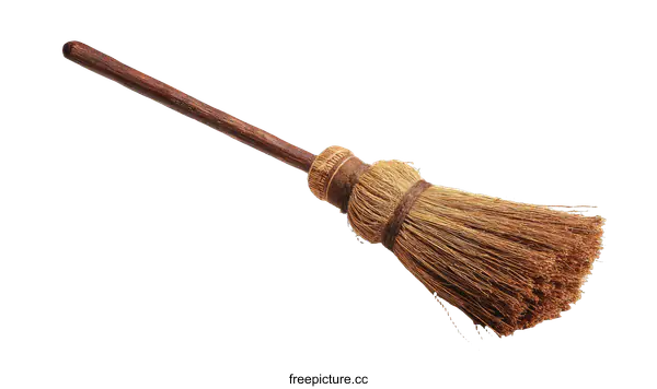 [Transparent Background PNG]Antique Wooden-Handled Natural Fiber Brush