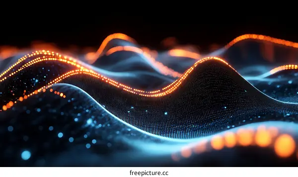 Abstract Digital Wave Pattern Design