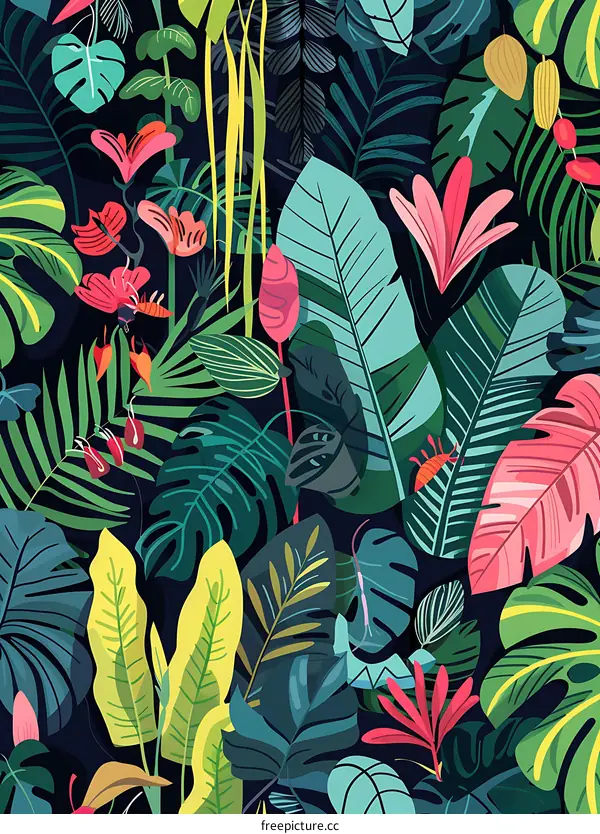 Tropical Leaves Pattern Design