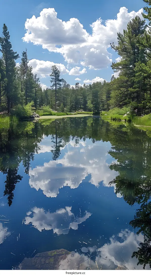 The beauty of nature is reflected in the water