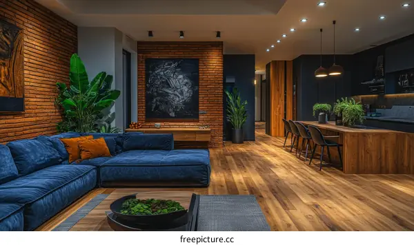 Modern Industrial Interior Design Living Room