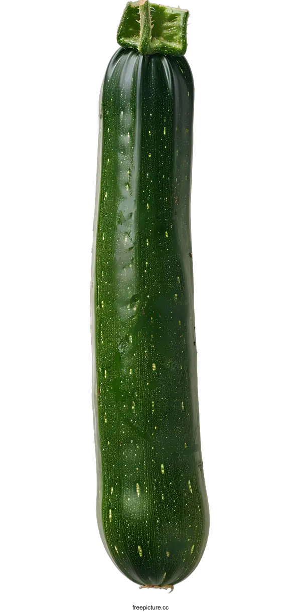 [Transparent Background PNG]Green Zucchini Isolated on White Background