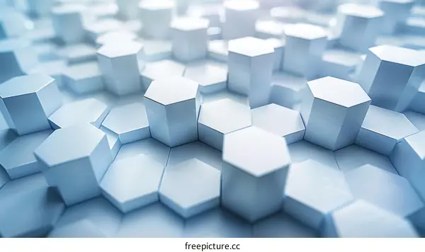 3D rendering of a hexagonal structure