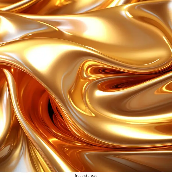 Golden Waves of Molten Metal