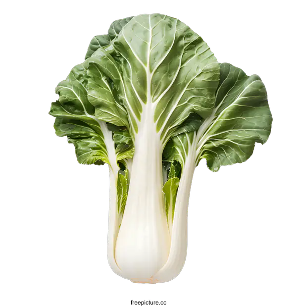 [Transparent Background PNG]Fresh Green Bok Choy on White Background
