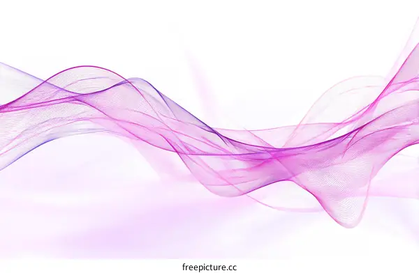 Abstract Flowing Purple and Pink Waves Background