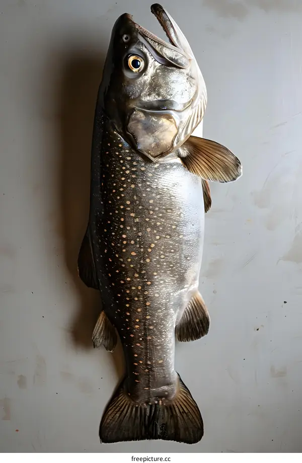 Fresh Trout Fish on a White Background