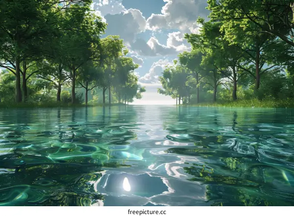 The Gleaming Lake in the Forest