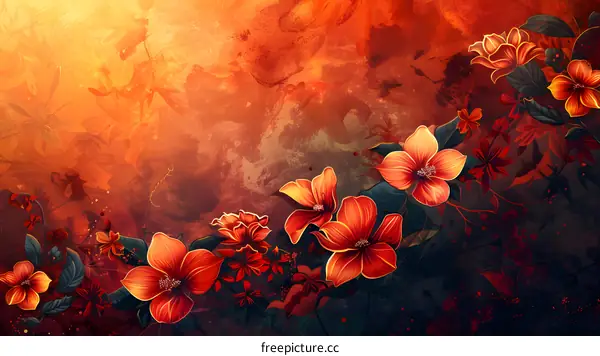 Hand-painted flower illustrations