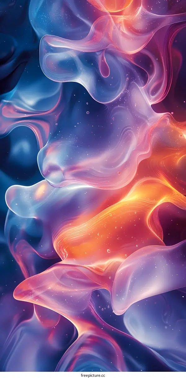 Abstract Colorful Liquid Swirls Background