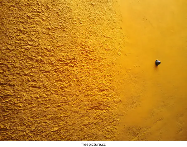 Closeup View of a Textured Mustard Yellow Wall