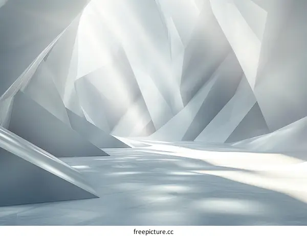 Futuristic Ice Cave: Abstract Architectural Concept