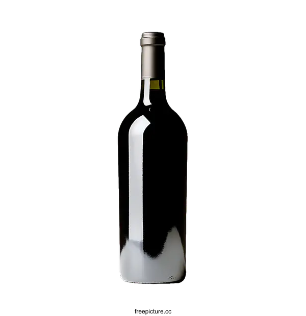 [Transparent Background PNG]Elegant Wine Bottle on a White Background