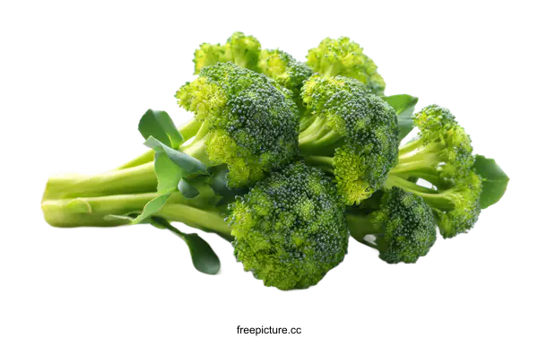[Transparent Background PNG]Fresh Broccoli Bunch Close Up