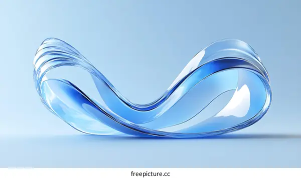Abstract Blue Liquid Wave Design