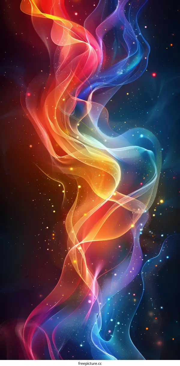 Cosmic Symphony: A Nebula in Vibrant Hues