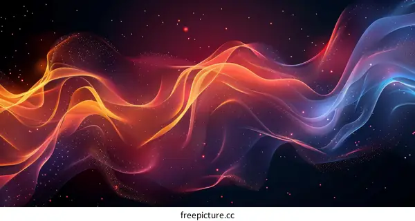 Abstract Colorful Flowing Lines Illustration