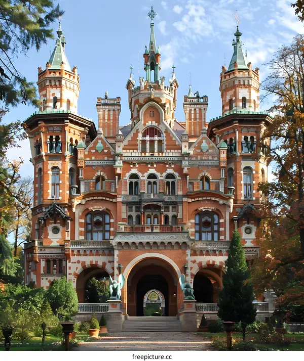 Exterior of a Beautiful European Castle