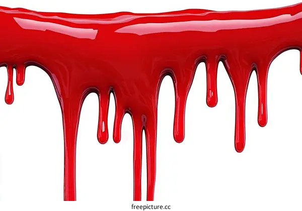 Red Paint Dripping Down Illustration