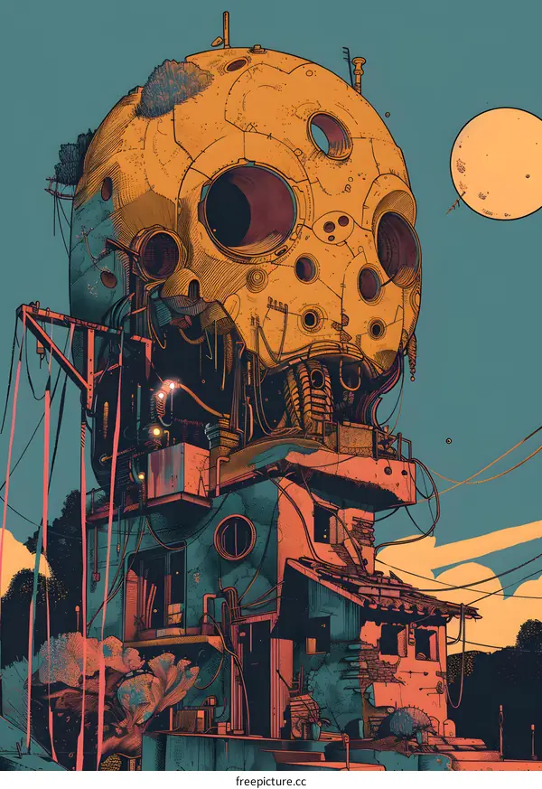 Futuristic House With Skull Shaped Roof