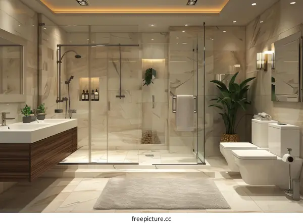 Modern Luxurious Bathroom Design Interior
