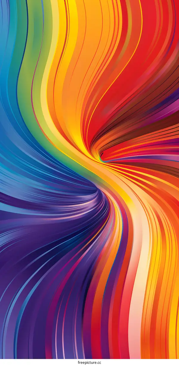 Abstract Colorful Wavy Lines Background