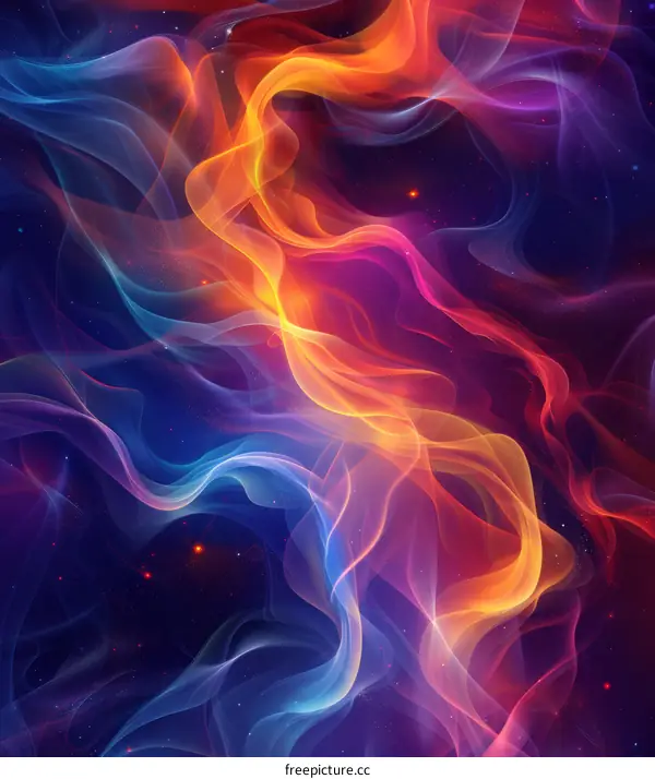 Abstract Colorful Flowing Lines