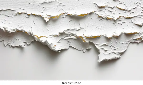 White and gold abstract painting