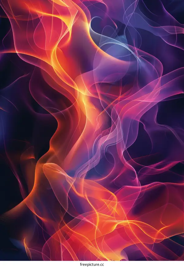Abstract Colorful Flowing Lines