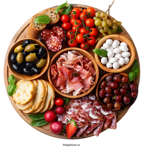 [Transparent Background PNG]Mediterranean Appetizer Platter